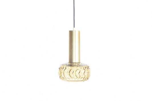 Brass and glass ceiling pendant