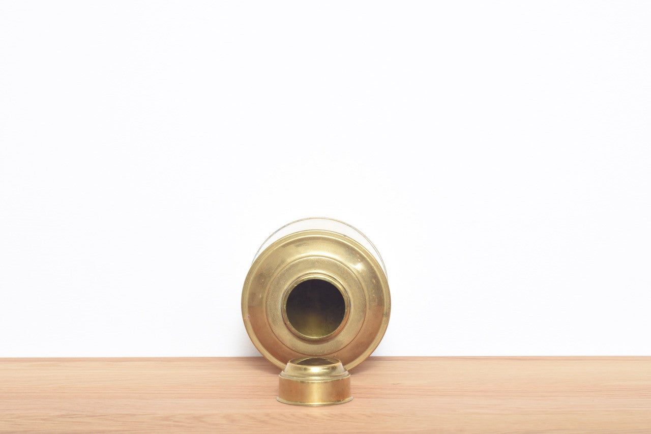 Heavy brass tea canister by Lykke-Ting