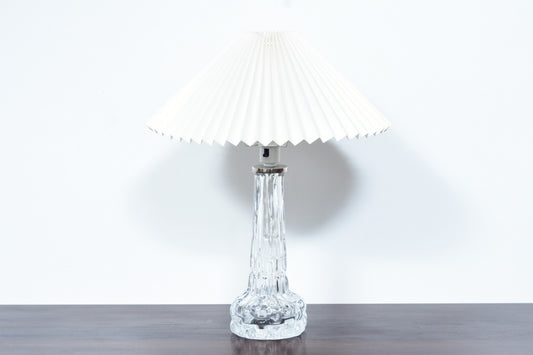 Glass table lamp by Orrefors