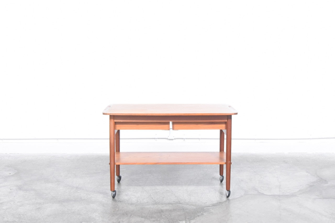 Teak trolley table