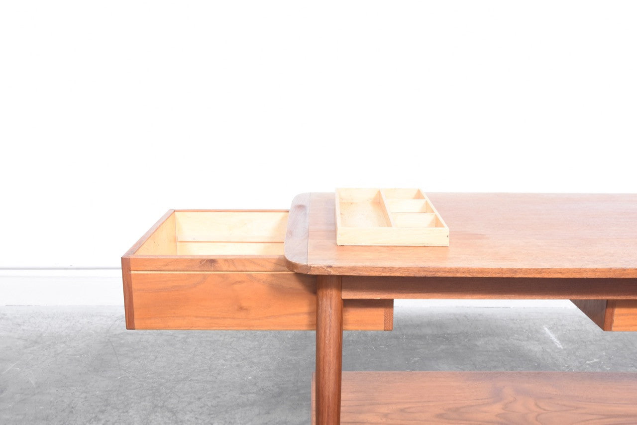 Teak trolley table