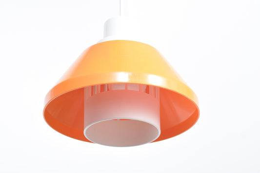 Orange and white pendant by Bent Karlby