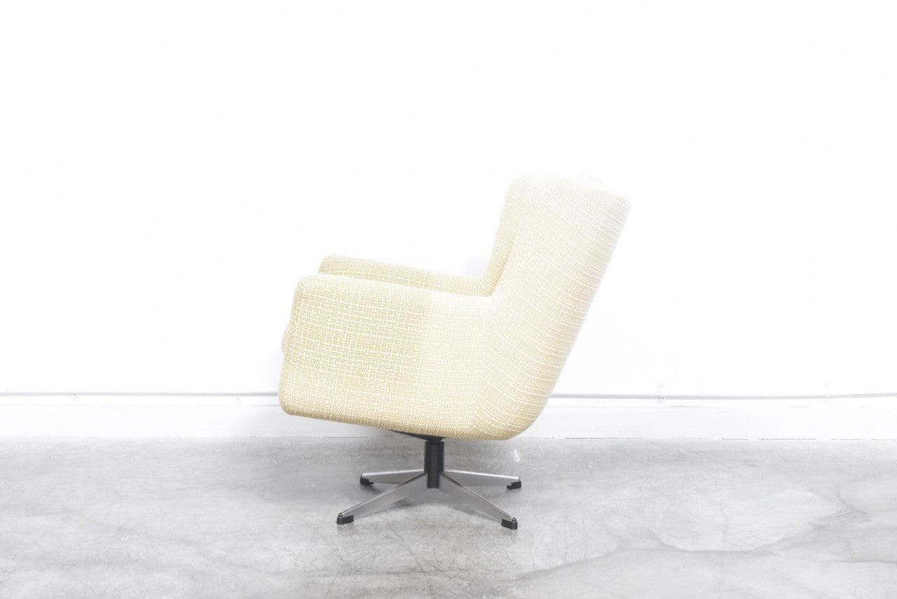 Wool swivel chair by Skjold Sørensen