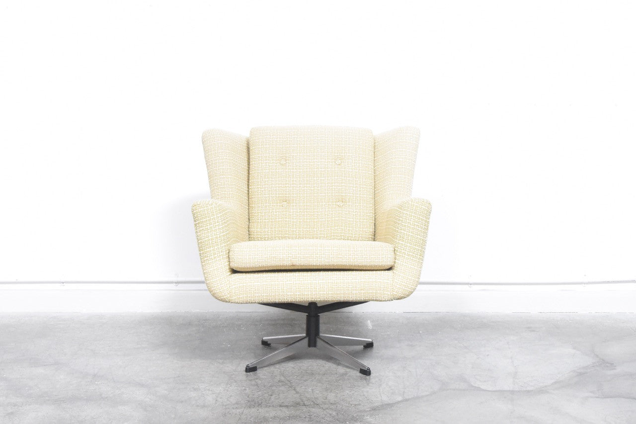 Wool swivel chair by Skjold Sørensen