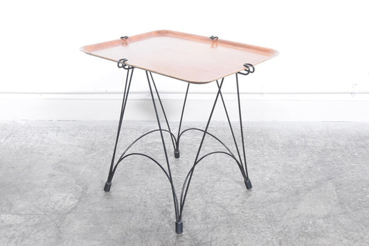 Teak tray table with stand