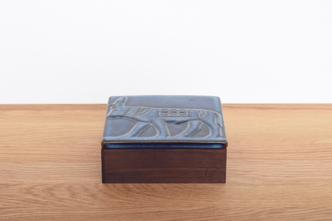 Rosewood box w/ ceramic lid by NOVO
