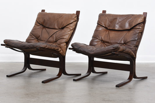 Two available: 1970s leather Siesta chairs