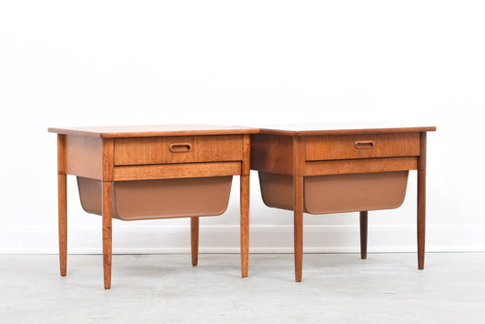 Pair of bedside/sewing tables