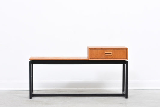 Teak bench with drawer