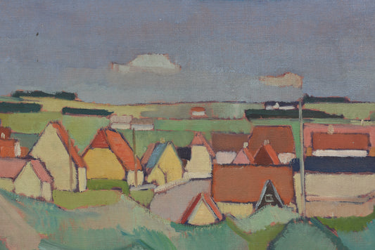 1950s oil painting of Løkken