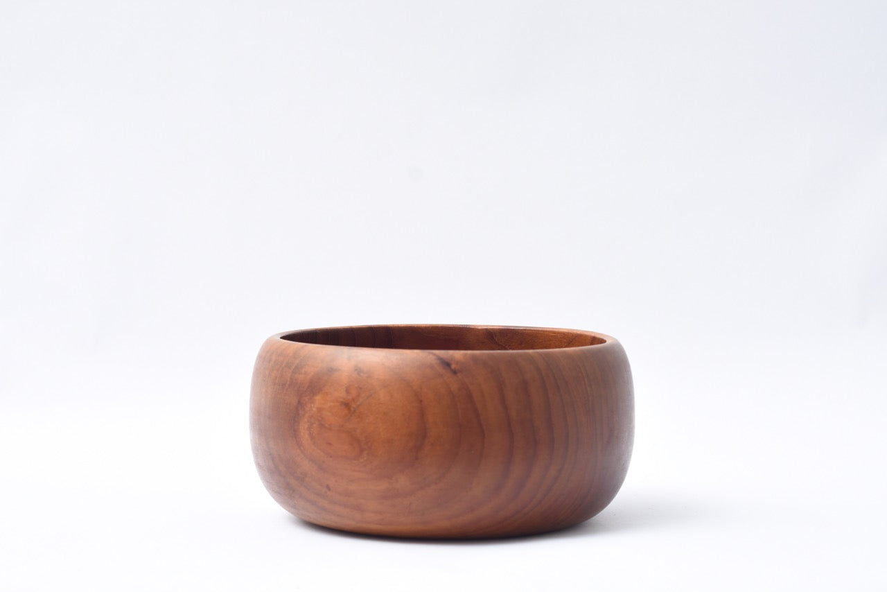 Vintage solid teak bowl