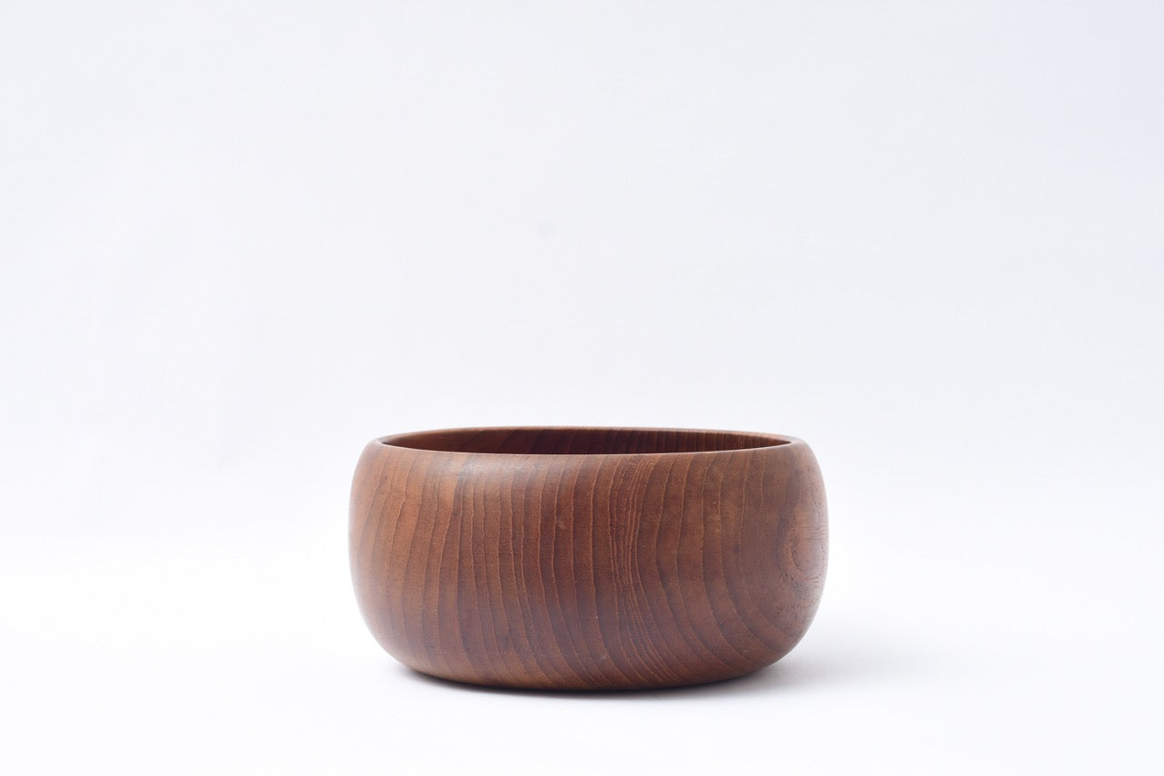 Vintage solid teak bowl