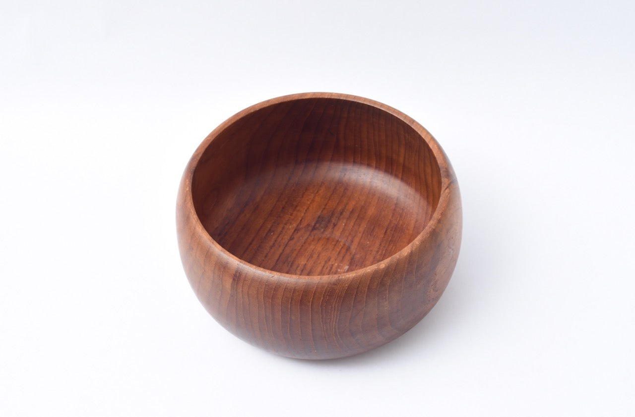 Vintage solid teak bowl