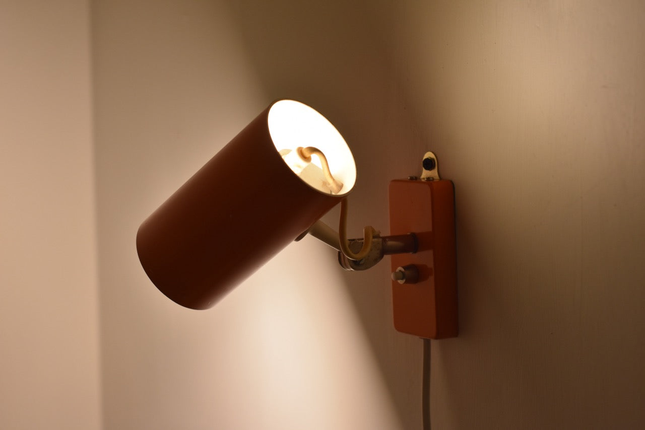 Wall light by E. S. Horn with cylindrical shade