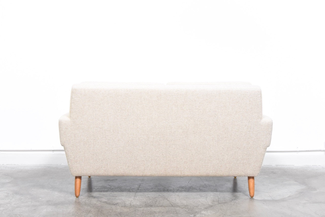 Two seat sofa with wool upholstery