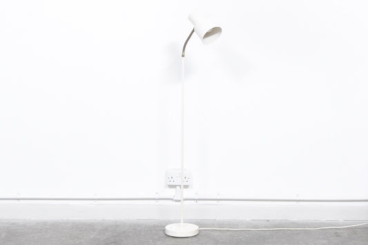 Floor lamp with white shade