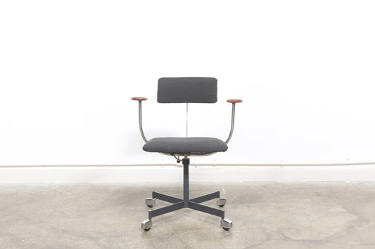 Task chair with teak arms by KEVI