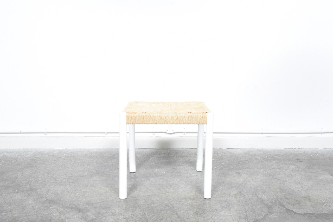 Stool with woven cord seat