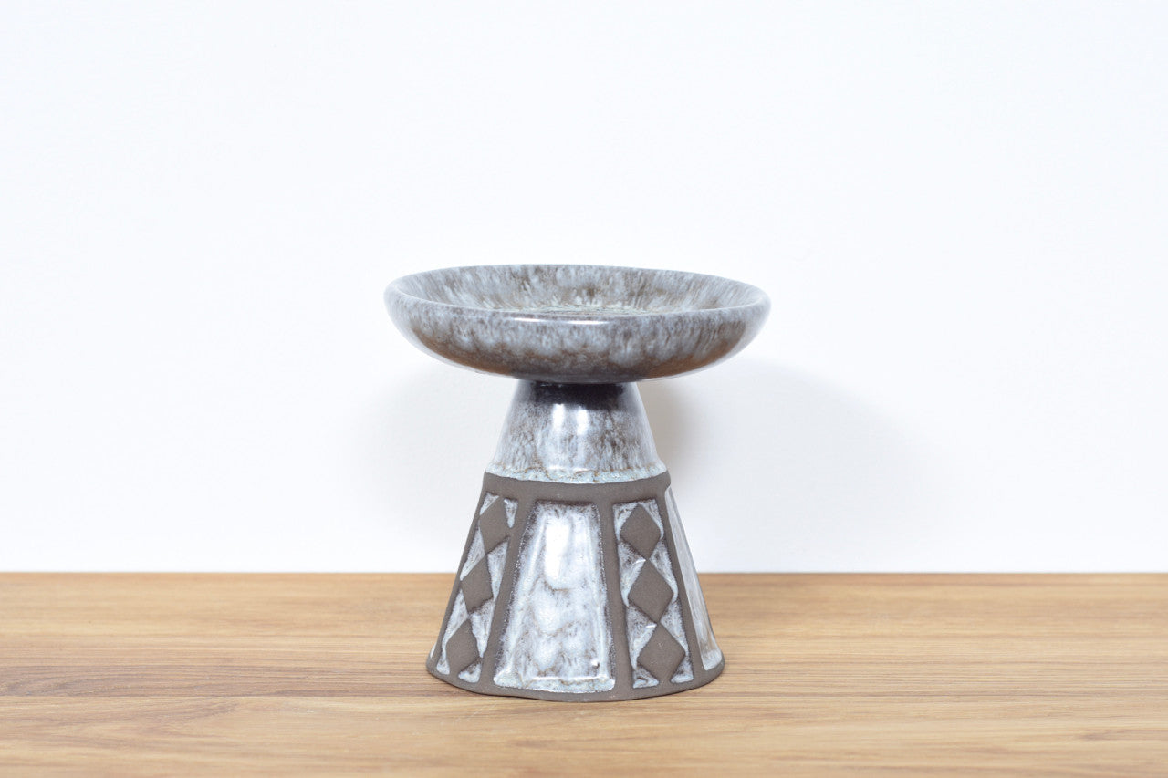 Pedestal candle holder by Frank Keramik