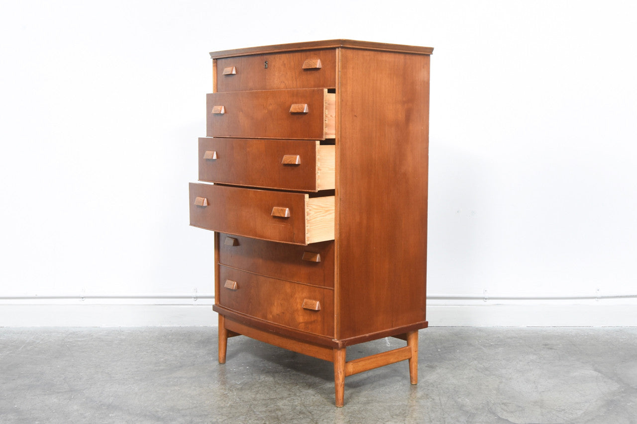 Bow-fronted chest of drawers
