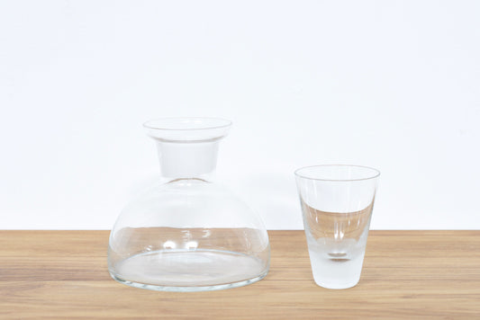 Glass decanter with shot glass