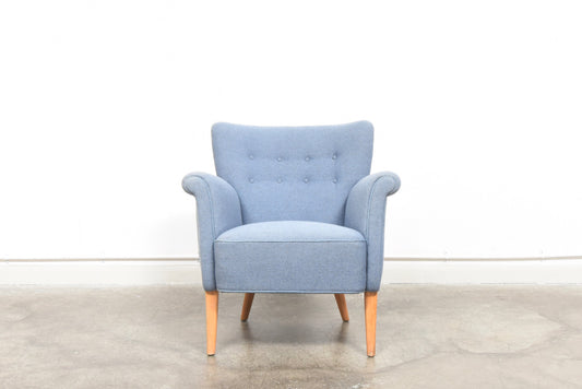 1950s occasional chair with wool upholstery
