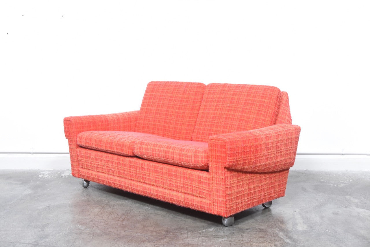 Two seat wool sofa