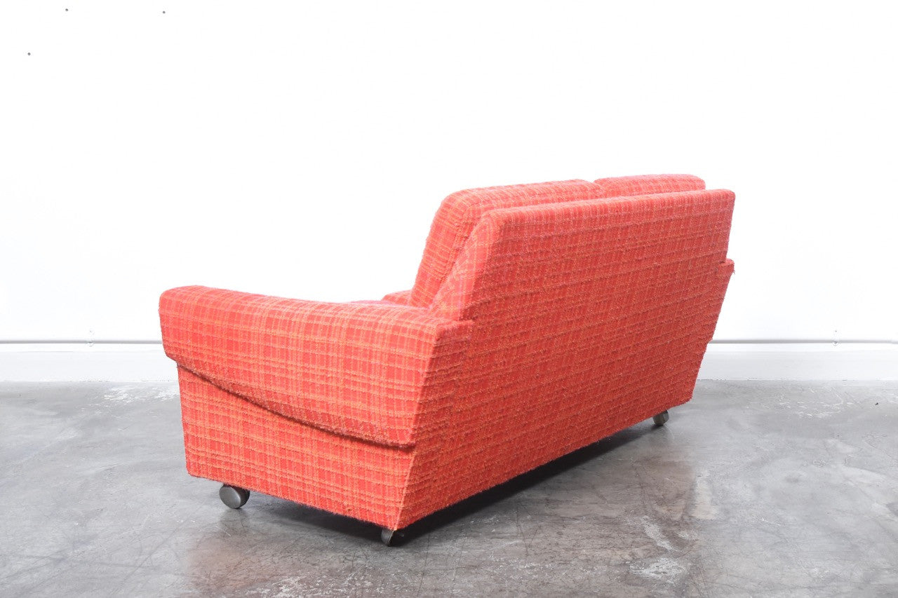 Two seat wool sofa