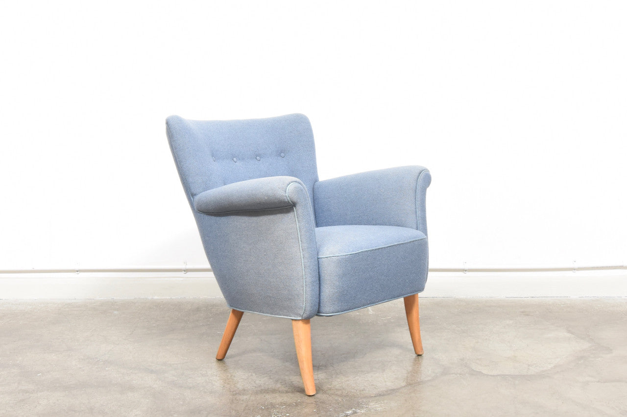 1950s occasional chair with wool upholstery