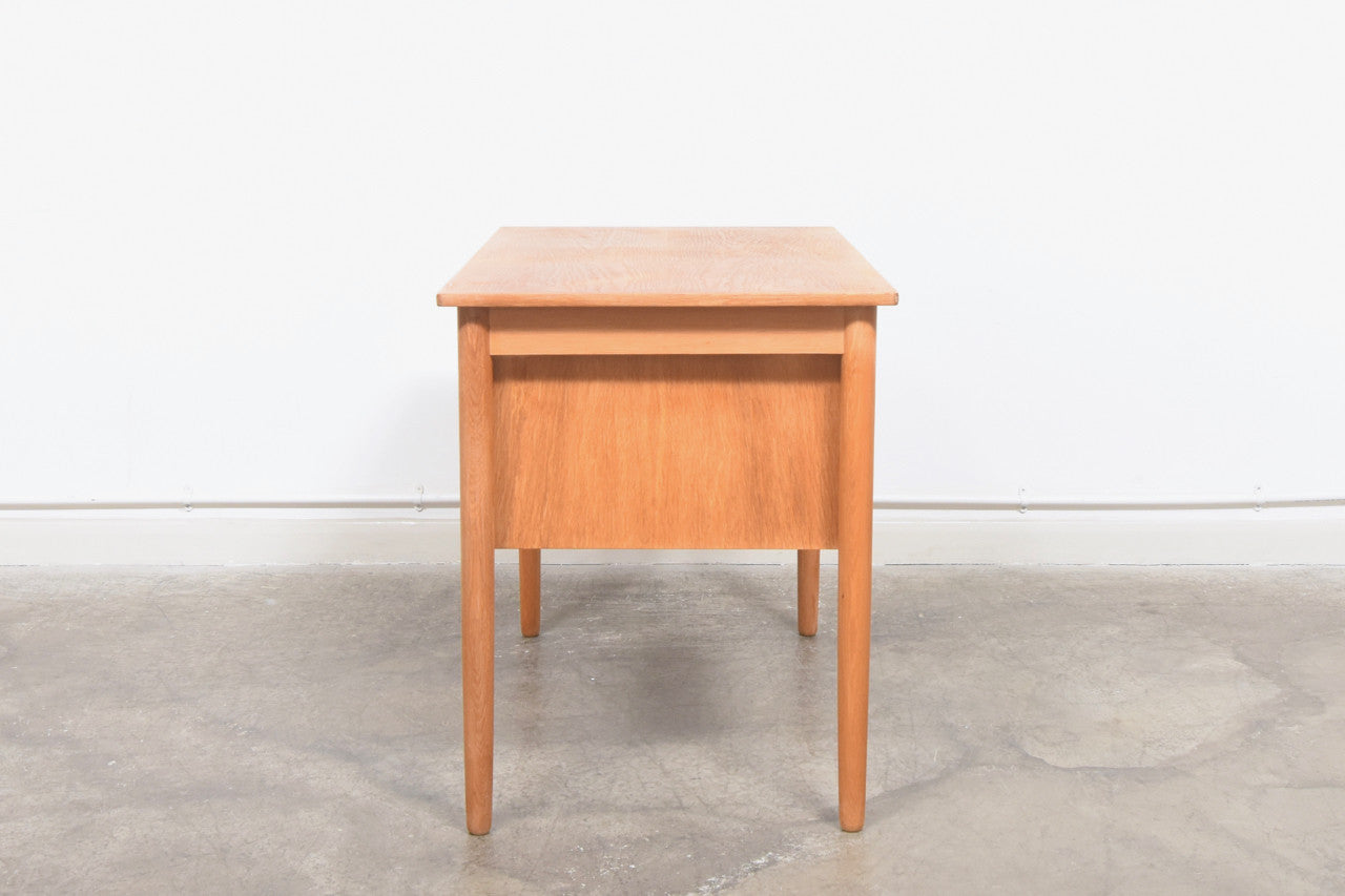 Oak desk with sliding pedestal