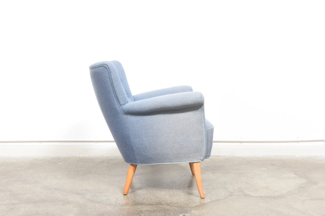 1950s occasional chair with wool upholstery