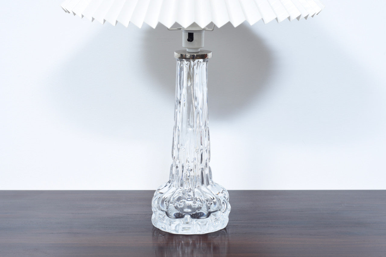 Glass table lamp by Orrefors