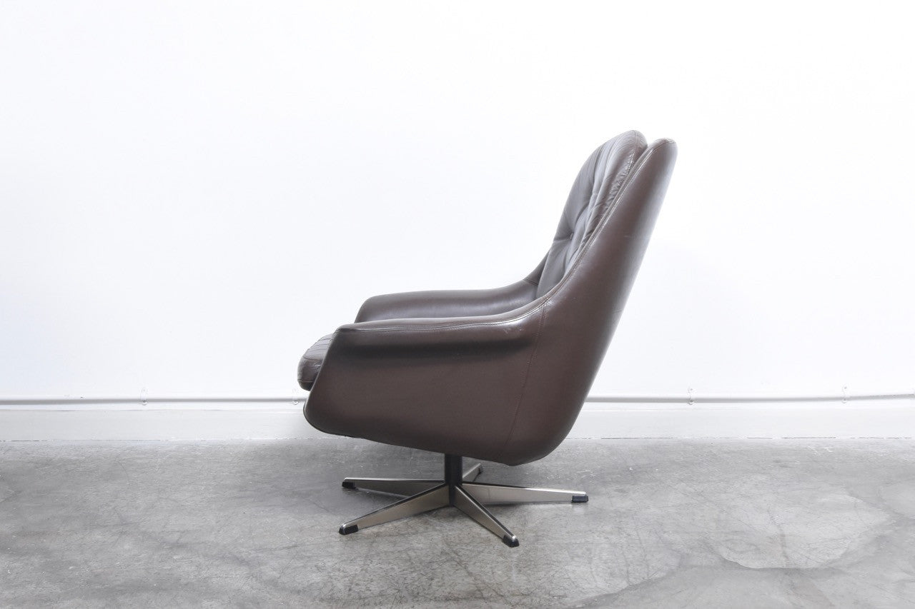 Leather swivel chair