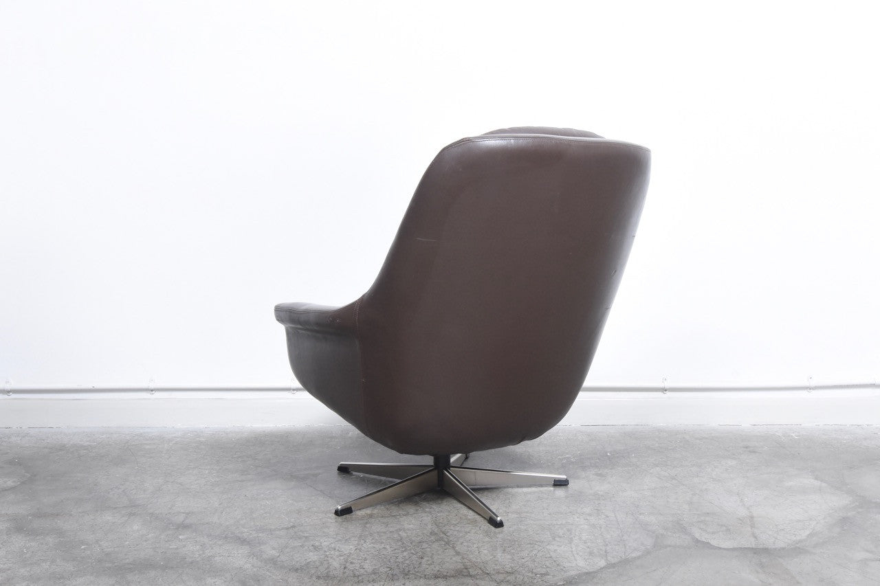 Leather swivel chair