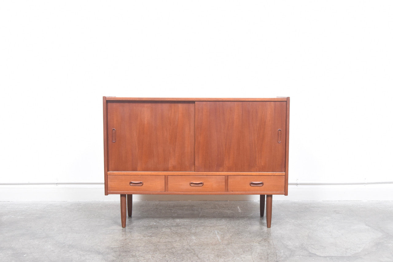 Narrow teak sideboard