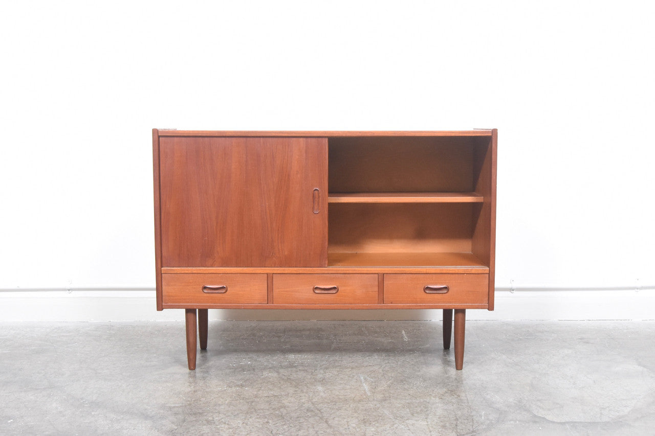 Narrow teak sideboard