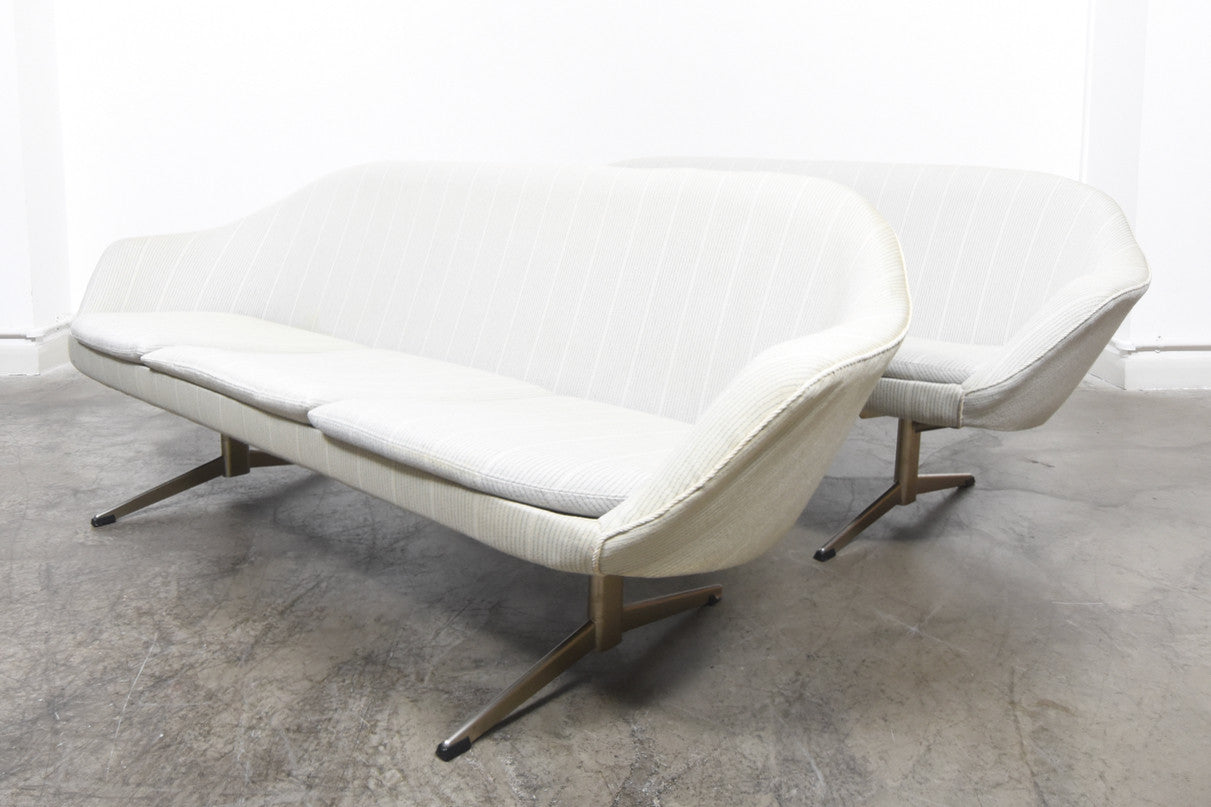 Two available: Shell sofa on shaker legs