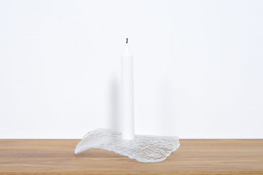 Glass candle holder by Pukeberg