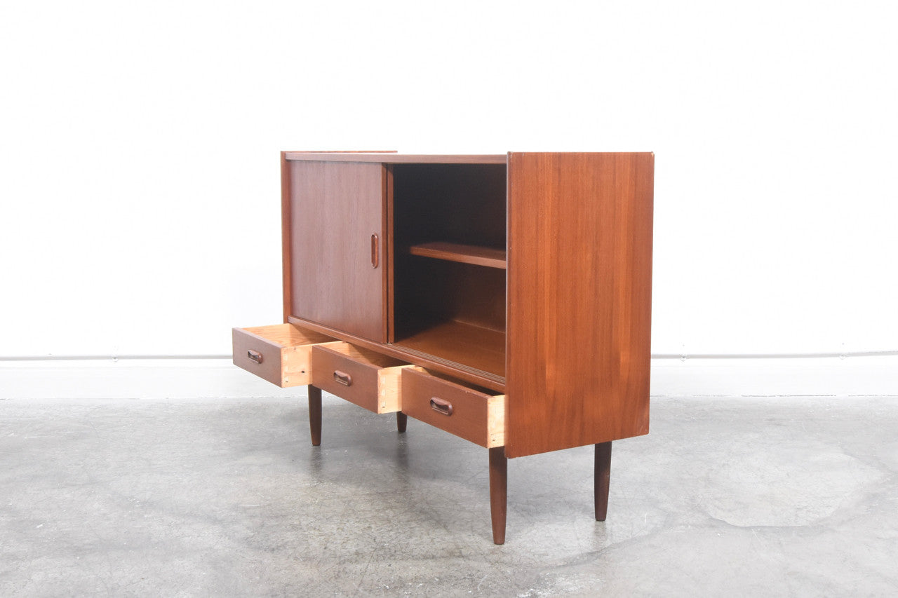 Narrow teak sideboard