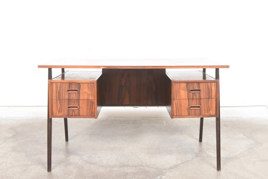 Twin pedestal desk in rosewood