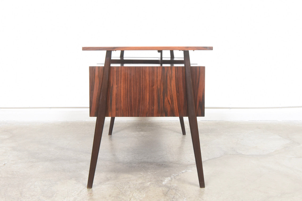 Twin pedestal desk in rosewood