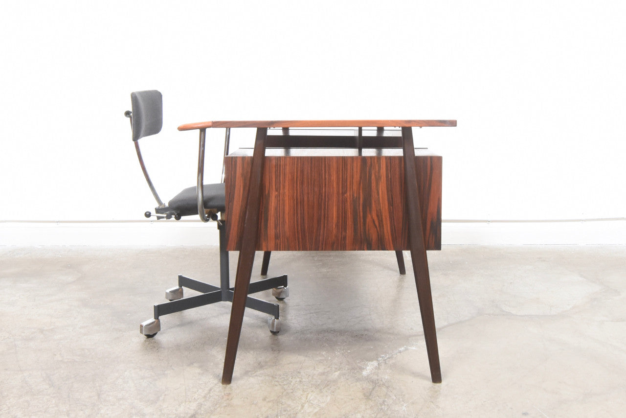 Twin pedestal desk in rosewood