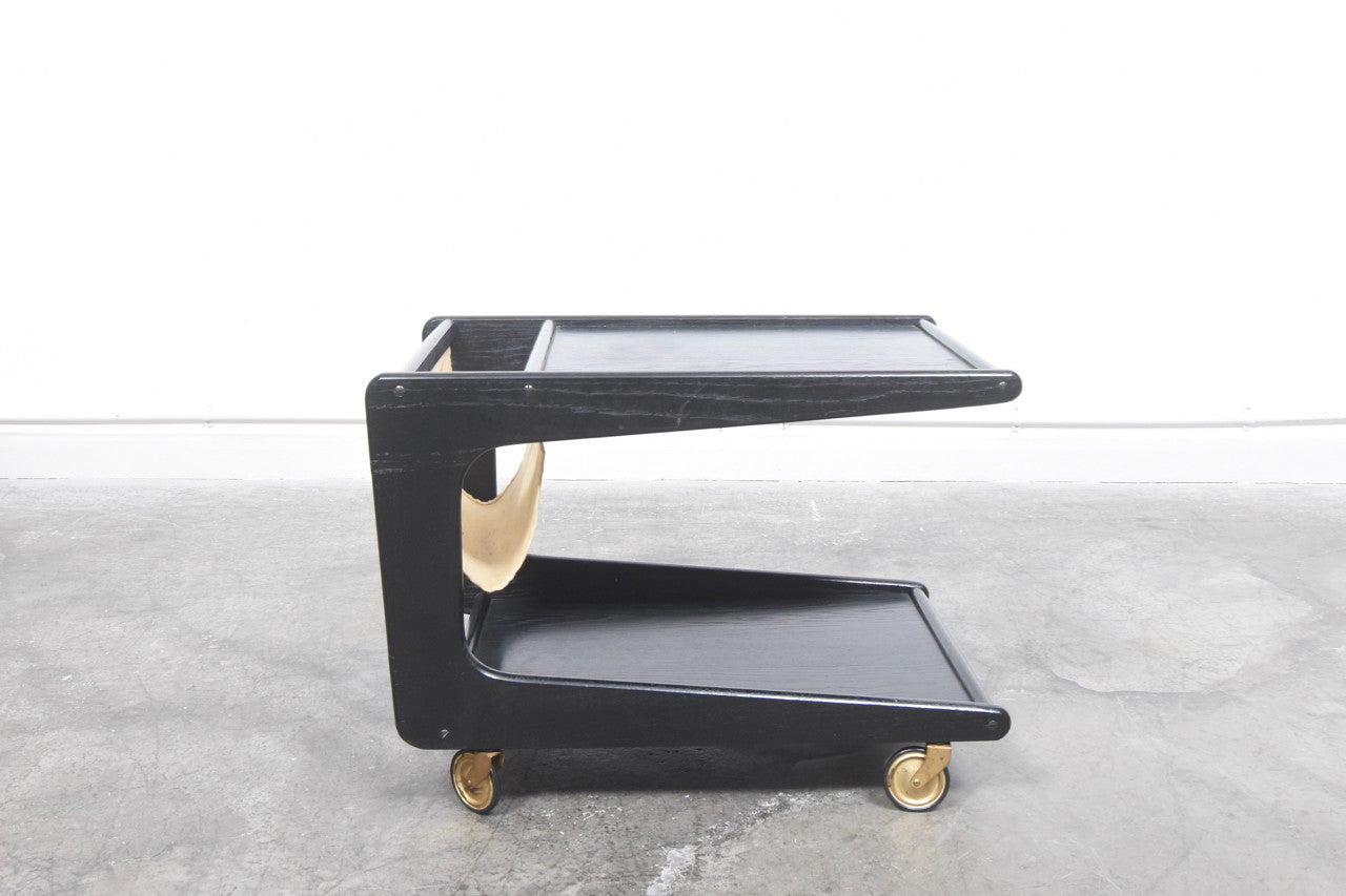 Ebonised oak trolley by Sika Møbler