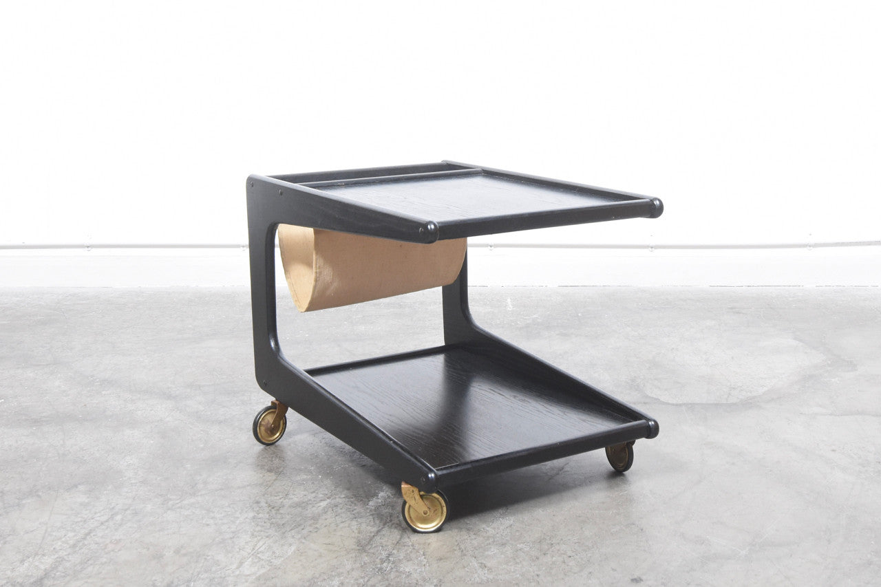 Ebonised oak trolley by Sika Møbler