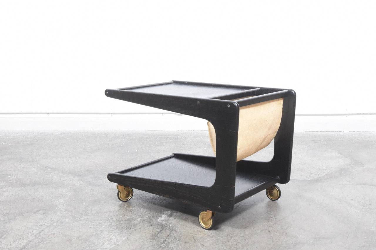 Ebonised oak trolley by Sika Møbler