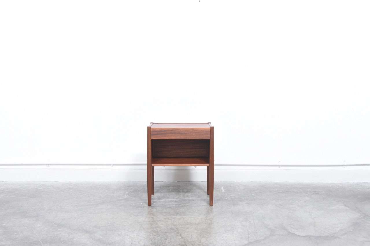 Single teak bedside table