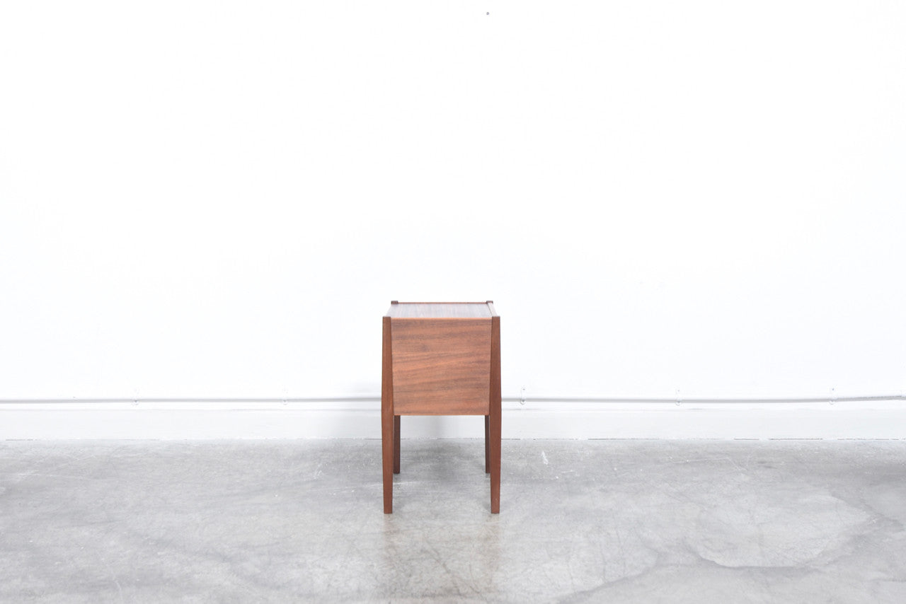 Single teak bedside table