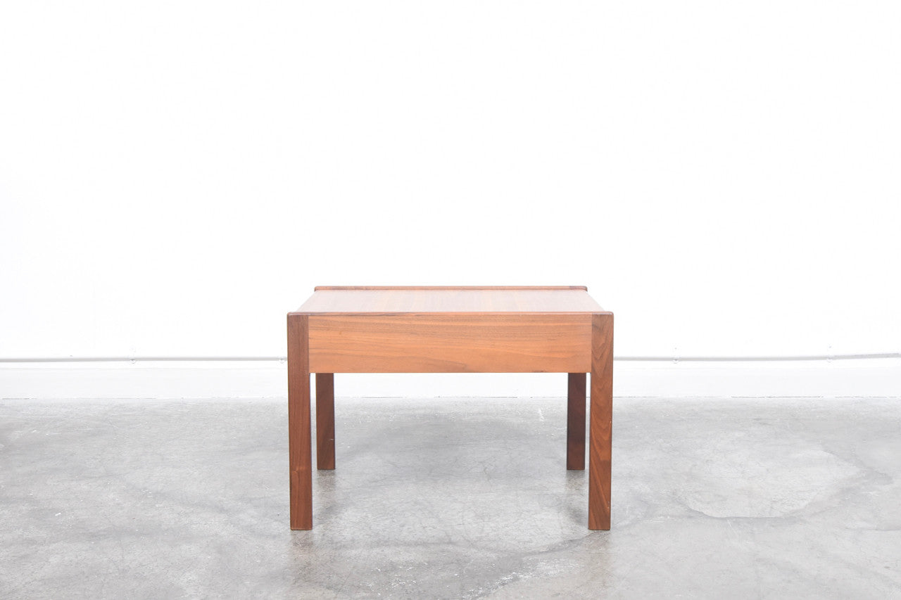 Teak side table with drawer