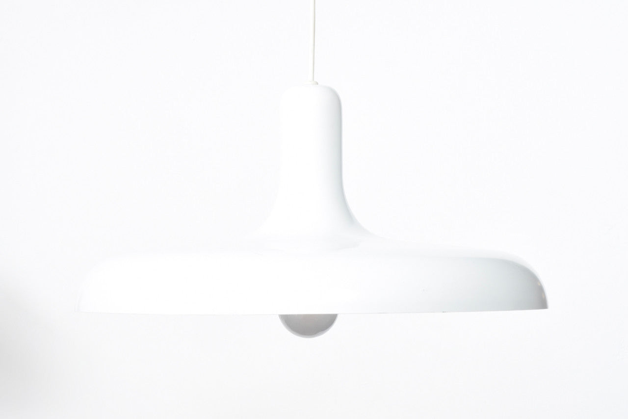 White spun aluminium ceiling light