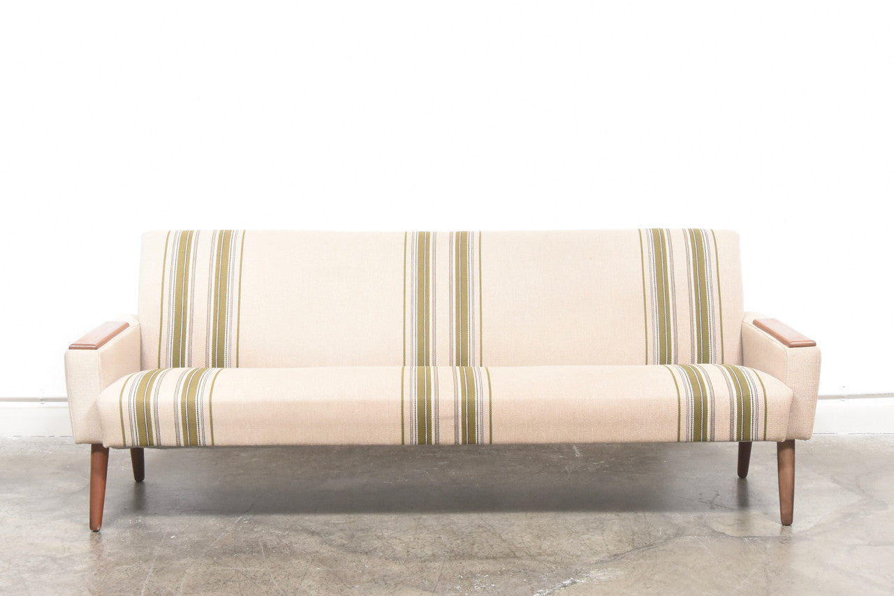 Three seat sofa in striped wool